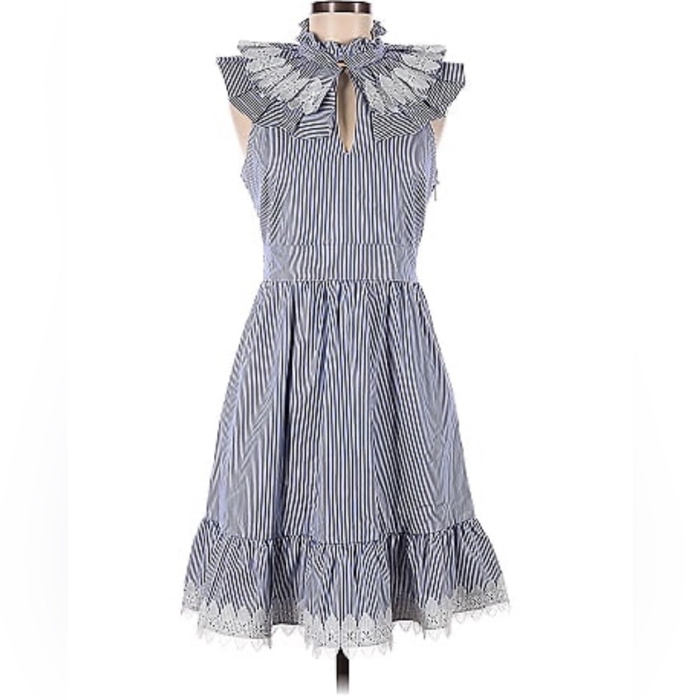 TED BAKER KIKKII FRILL BIB LACE APPLIQUE DRESS